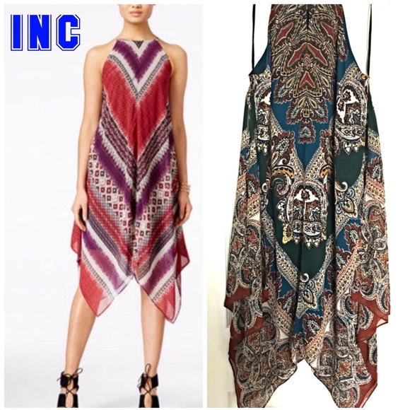 🔸INC asymmetrical / handkerchief-hem Dress NWT,4 - Picture 1 of 6